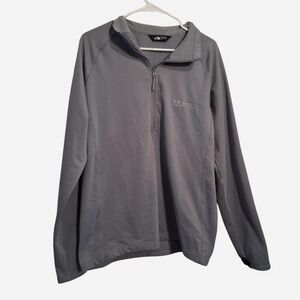 Size L The North Face gray textured 1/2-zip pullover